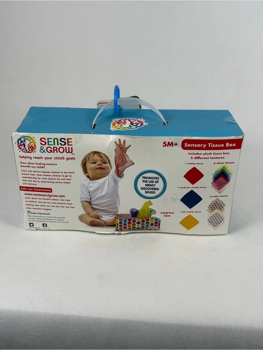 Baby Tissue Box Toy, Montessori Toys For Babies 5M+  Sensory Toys Sense & Grow